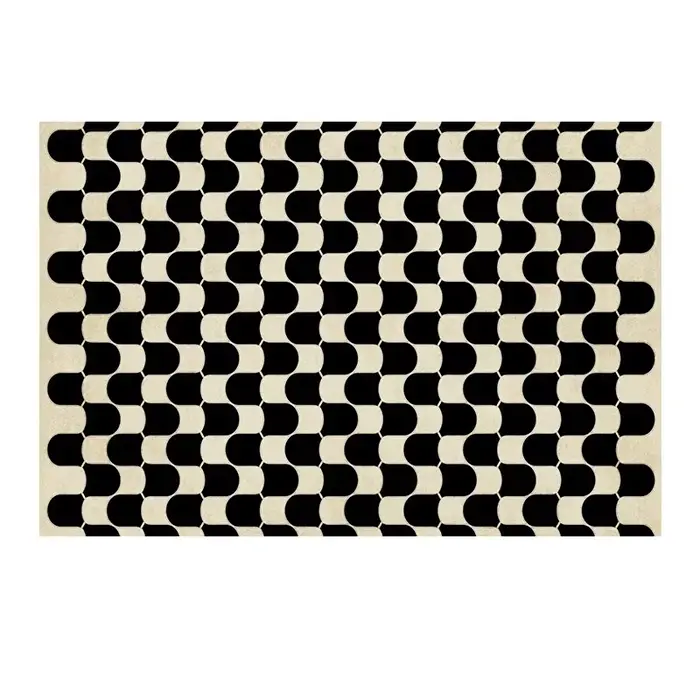 Tapis en damier rétro français