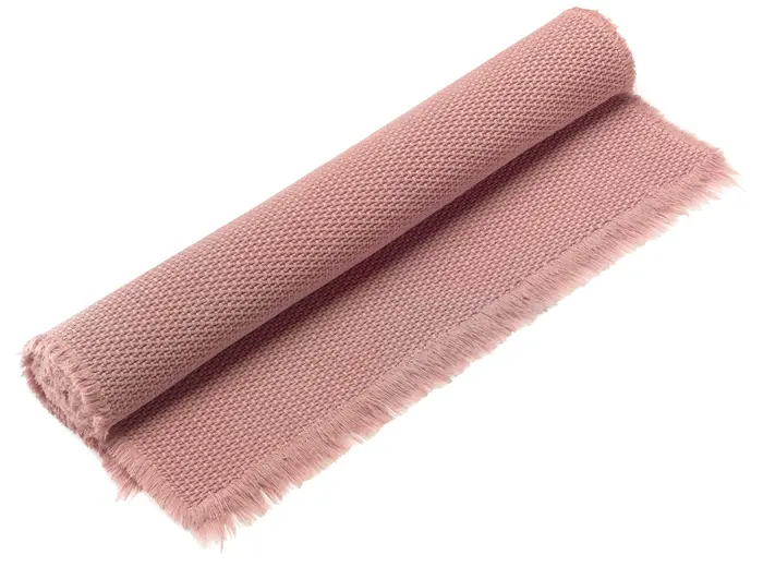 Tapis de bain uni Elly Blush 54 x 64