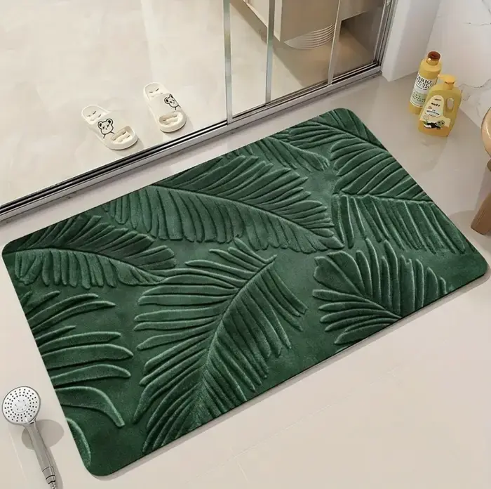 Tapis de sol visuel tridimensionnel plante verte
