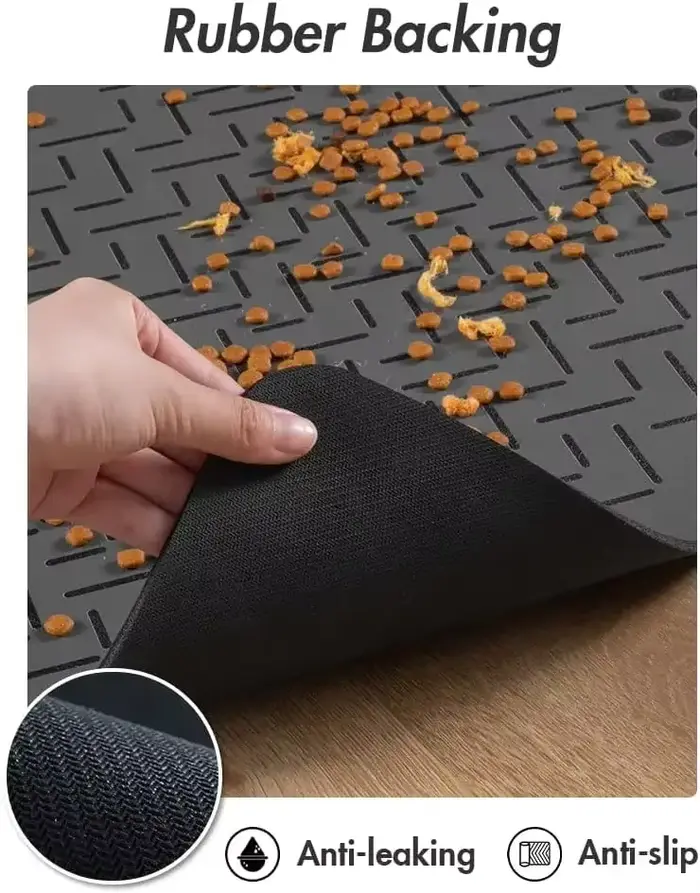 Tapis d'alimentation absorbant pour animaux de compagnie