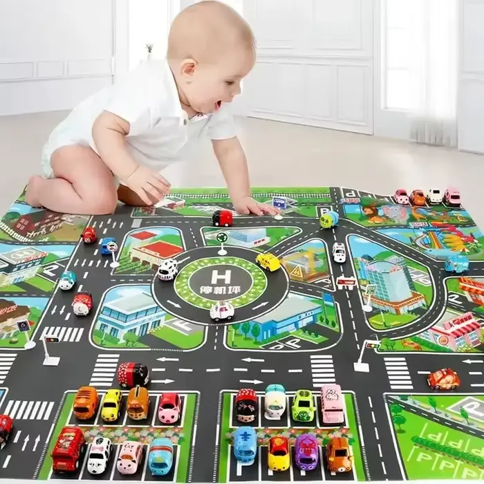 83*58 cm/130*100 cm tapis de route enfants trafic voiture carte jouet éducatif
