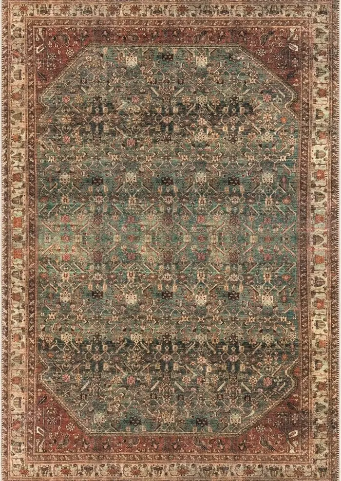 Tapis luxueux imprimé Vintage rouge