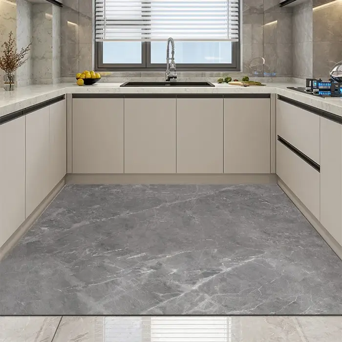 Tapis de sol en marbre de cuisine