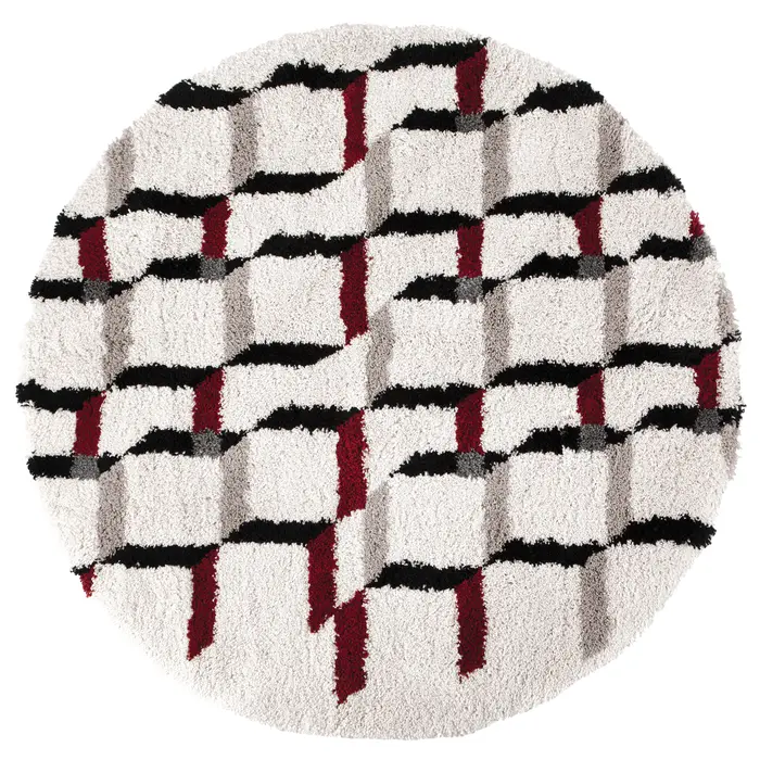 Tapis Erika Neige diamtre 160 cm
