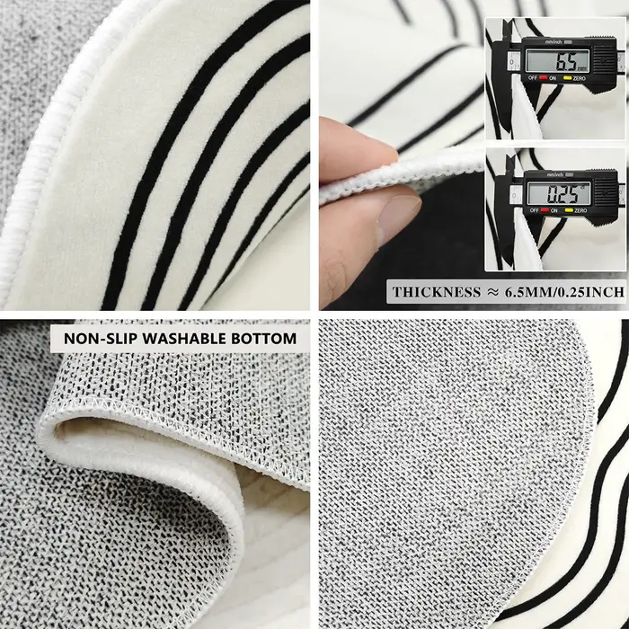 Tapis en Cachemire Lavable à la Machine Non-ALD