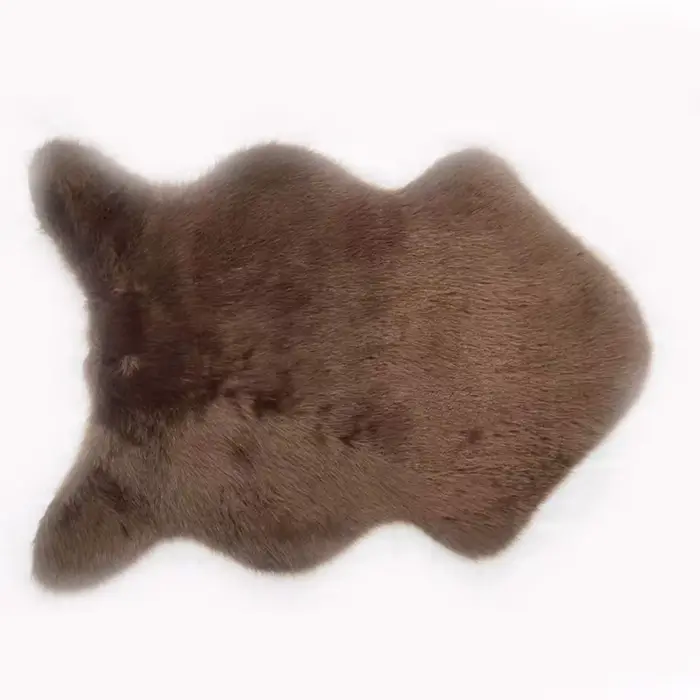 Tapis en peluche doux en peau de mouton pour chambre à coucher