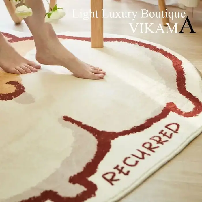 VIKAMA dessin animé Corgi tapis chaud tactile doux salle de bain