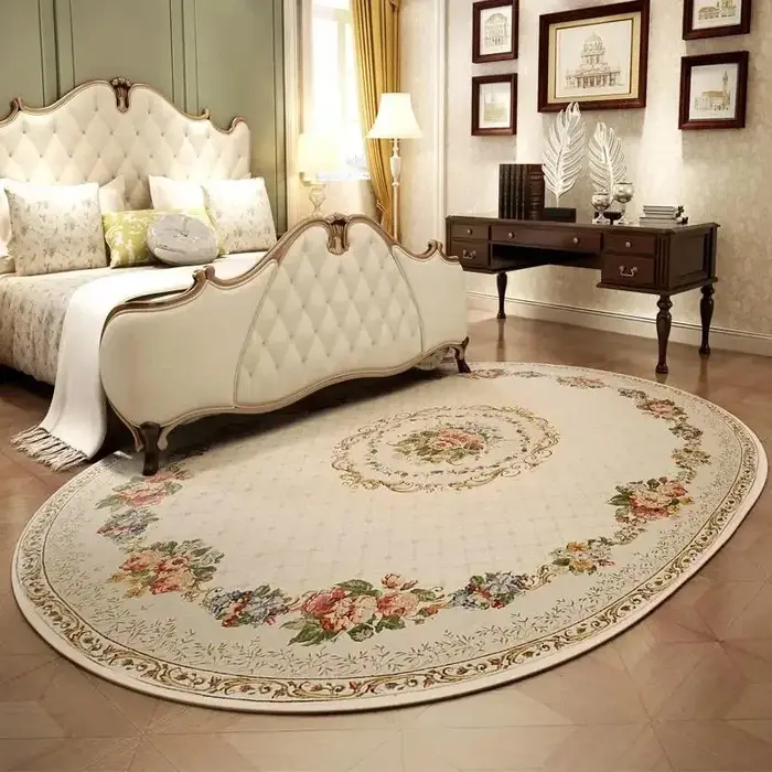Tapis de salon ovale, Style Floral pastoral européen