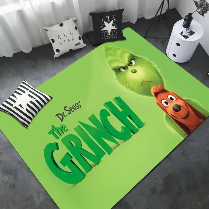 Tapis de chambre dessin animé THE G-GRINCHS, moins cher, antidérapant, moderne, pour salon, balcon,