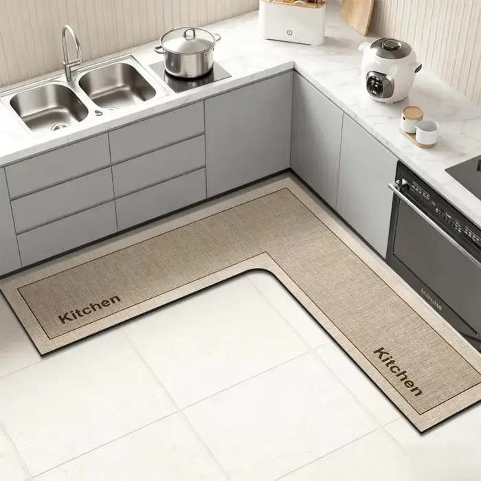 Tapis de cuisine de luxe en forme de L