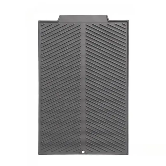 Tapis de drainage pour vaisselle, tapis de drainage rectangulaire en silicone, tapis antidérapant et
