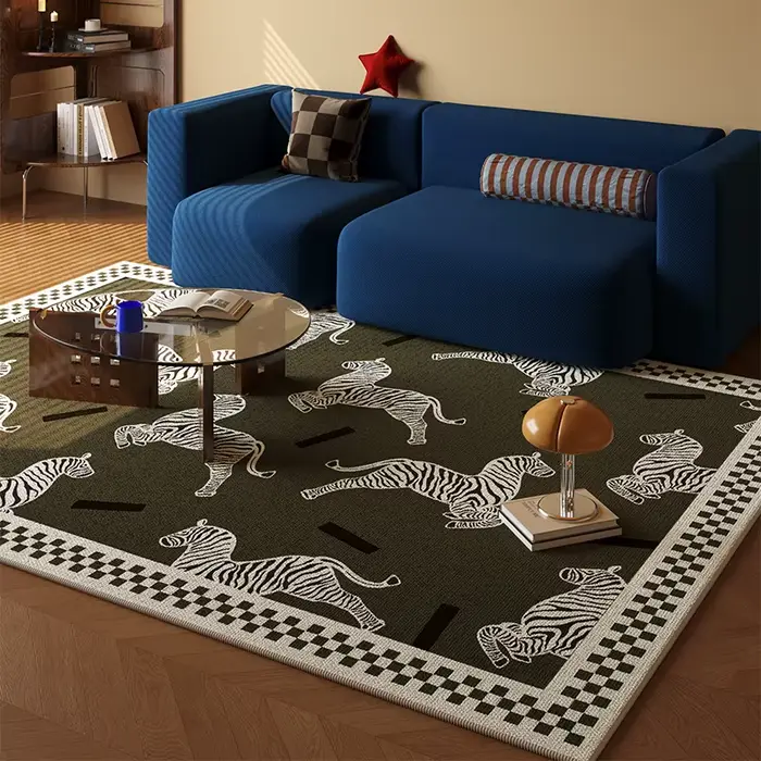 Tapis de style rétro pour chambre à coucher