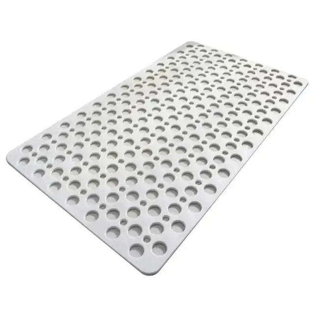 Tapis de bain et de douche antidérapant avec ventouses et trous de drainage, doux, lavable en machin