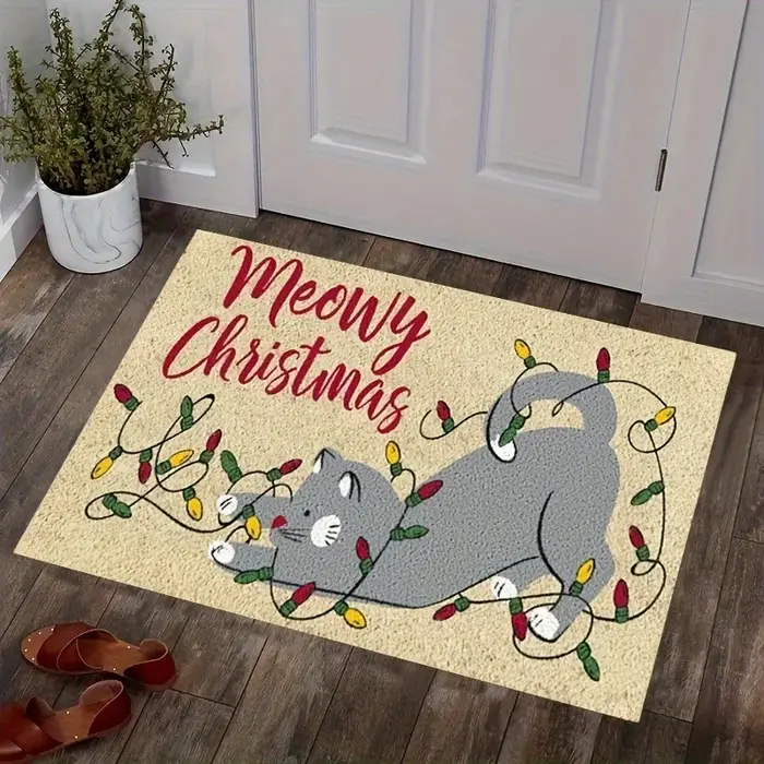 Tapis de porte antidérapant pour amoureux des animaux, motif Corgi de dessin animé « BIENVENUE », tapis de cuisine, tapis de porte, tapis de maison, 고양이 러그