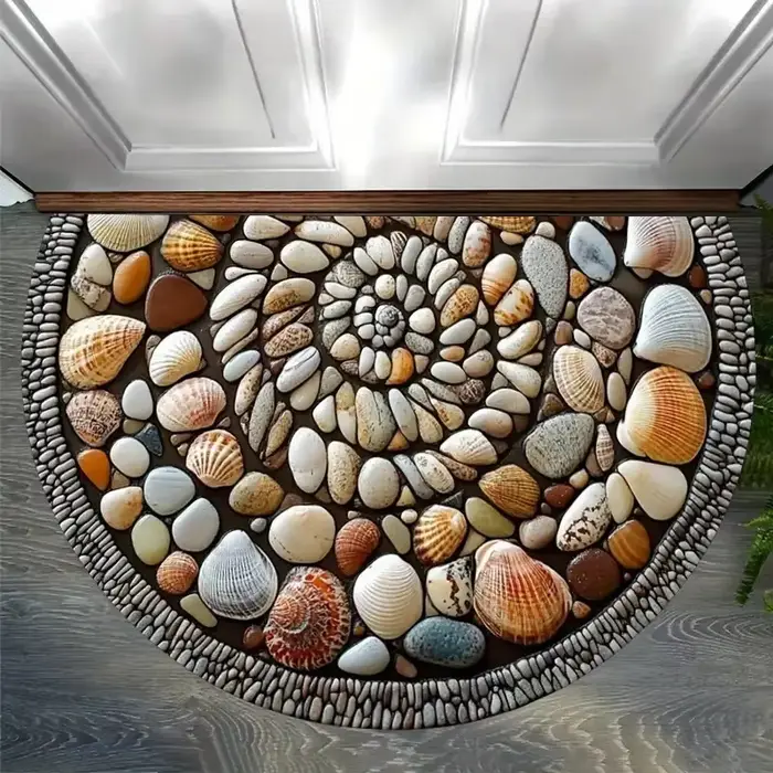 VIKAMA Tapis de bienvenue rétro américain – Convient aux halls d'entrée, aux balcons, antidérapant et absorbant l'eau, décoration de la maison