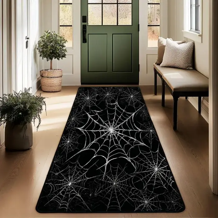 Tapis de chemin gothique à motif de crâne