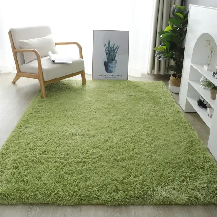 Tapis moelleux et doux en fausse fourrure pour salon