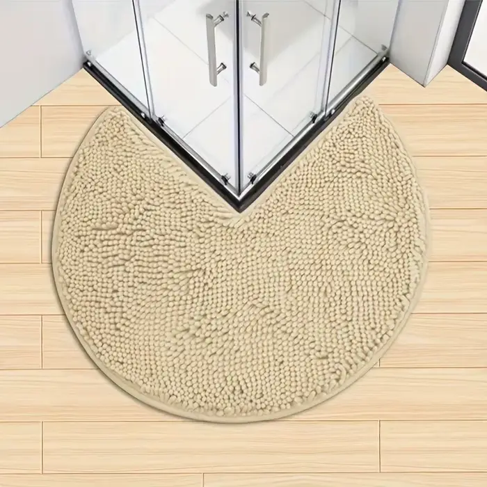 Tapis de bain épais d'angle circulaire