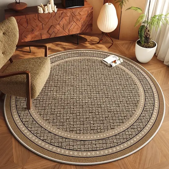 Tapis rond tapis de sol de salon tapis antidérapant tapis de chambre tapis de chevet tapis de pied décoration de la maison Alfombra de sala de estar