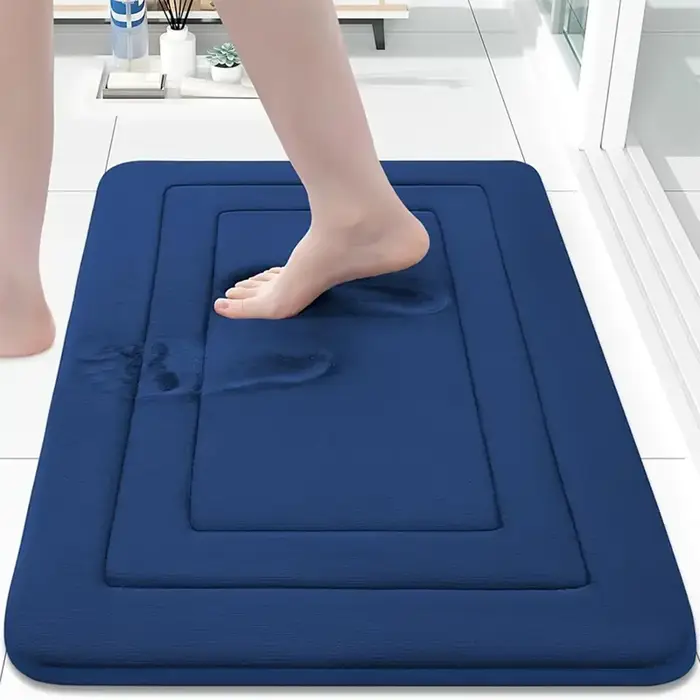 Tapis de sol absorbant en flanelle épaisse, tapis d'entrée, de salle de bain, antidérapant, pour por