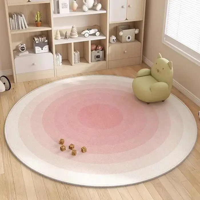 Tapis rond nuage d'enfance heureuse-tapis de chambre d'enfant dégradé rose utilisé pour la décoration de la maison