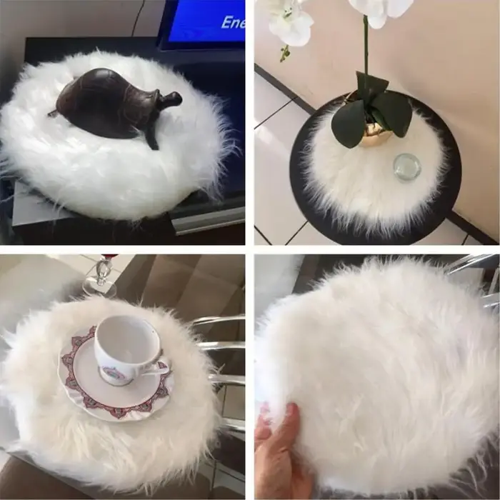 Fityle Fashion-Tapis en peau de mouton douce pour la décoration intérieure