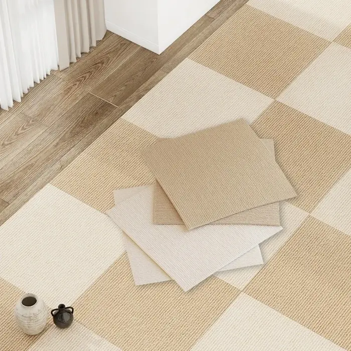 Dalles de moquette autocollantes antidérapantes 40x40cm – Tapis de sol souple à peler et coller