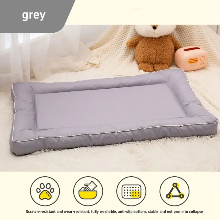 Tapis d'été en tissu Oxford respirant pour animaux de compagnie, anti-morsure, doux, confortable, re