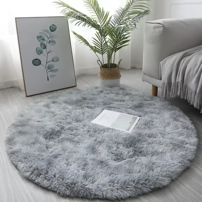 Tapis rond moelleux non ald pour chambre de bébé