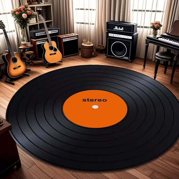 Tapis de disque vinyle rétro