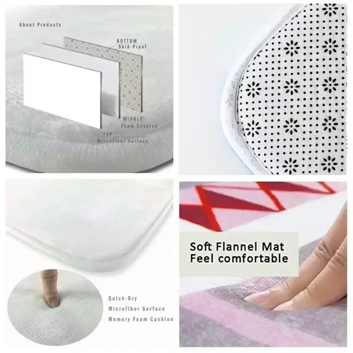 VIKAMA Tapis de sol de cuisine géométrique simple