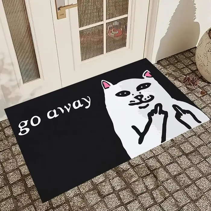 Tapis chat drôle, décoration de la maison, nouveauté, motif d'entrée, tapis de sol pour chambre d'ad