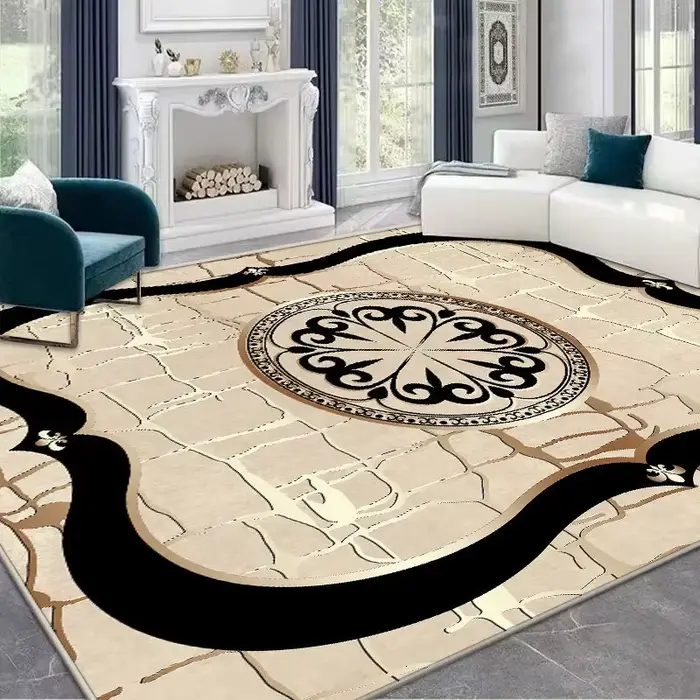 Tapis de luxe léger pour chambre à coucher, antidérapant, pour chevet, grande surface, décoration de