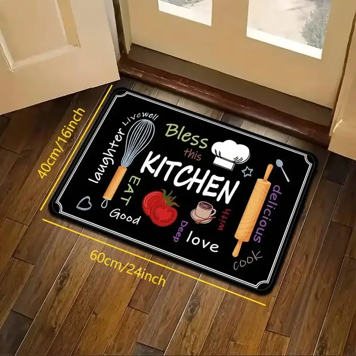 Tapis de cuisine VIKAMA antidérapant, durable et lavable pour la décoration du sol de la buanderie e
