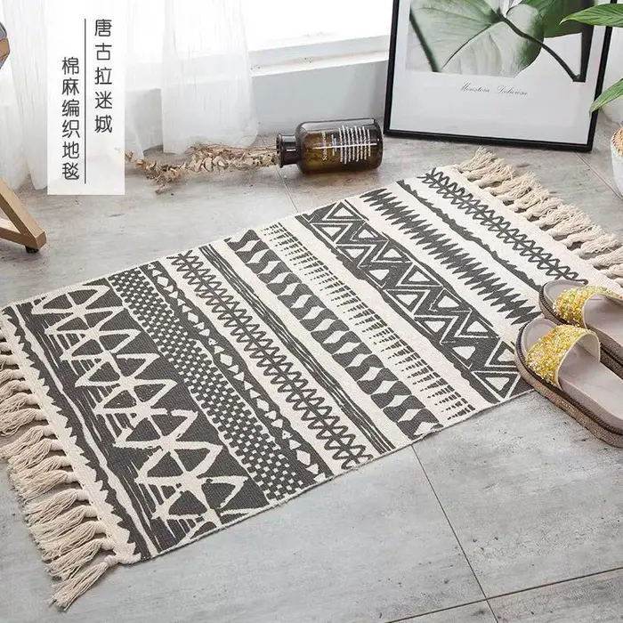 Tapis en lin de coton turc