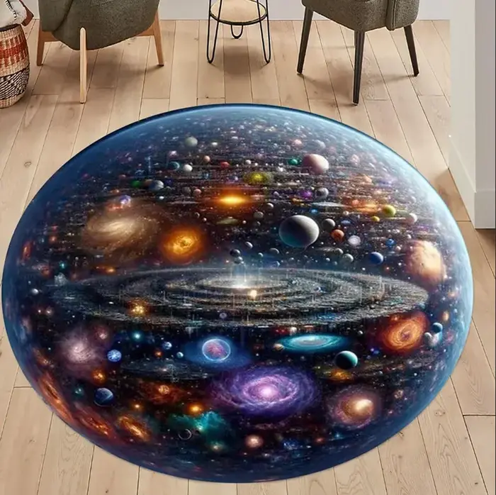 Tapis 3D Lune, Décoration Murale Spatiale