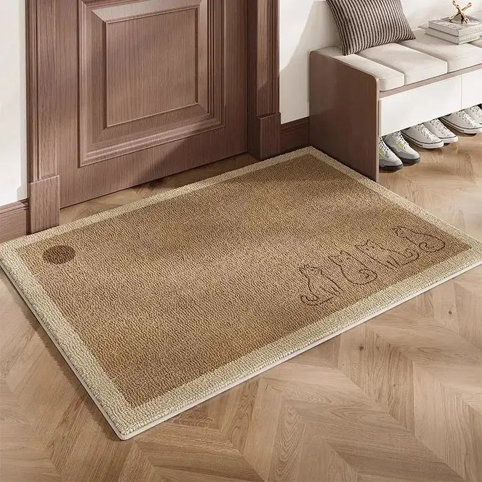 VIKAMA Tapis d'entrée minimaliste résistant à l'usure et aux taches