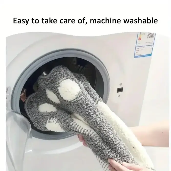 Tapis de bain à gros pieds avec empreintes mignonnes