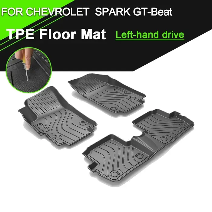 Tapis de sol de voiture imperméable en caoutchouc TPE