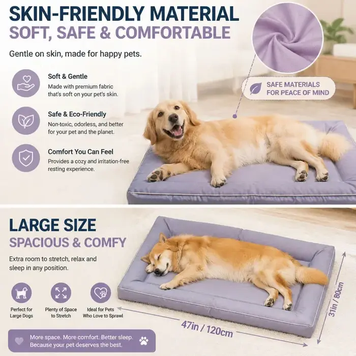 Tapis d'été en tissu Oxford respirant pour animaux de compagnie