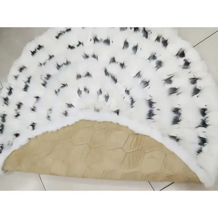 MS.Softex-Tapis en fourrure de renard naturel OEM