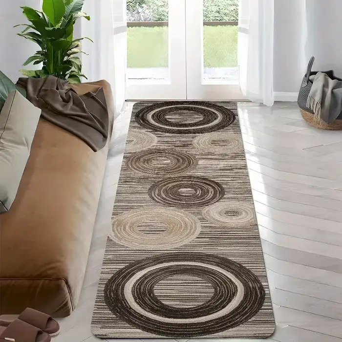 Tapis de couloir de style géométrique marocain, antidérapant, long, pour buanderie, chambre, cuisine