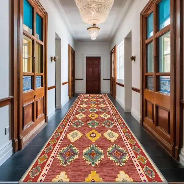 Tapis de couloir Long rouge persan