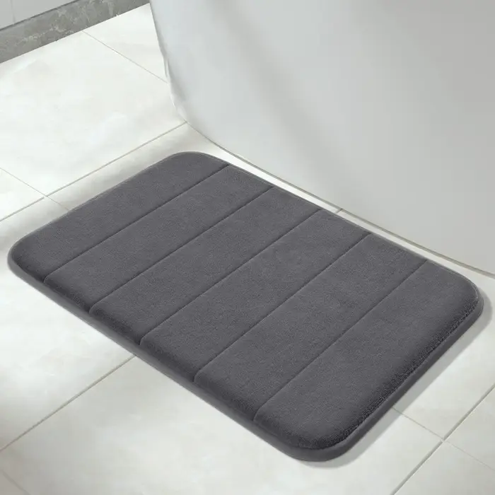 Tapis de bain en mousse à mémoire de forme, ensemble de 1/2/3 pièces, antidérapant, pour salle de bain, Absorption rapide de l'eau, lavable en Machine, doux et confortable
