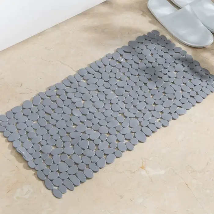 Tapis de bain antidérapant avec ventouses-tapis de sol de douche en PVC, coussin de pied de baignoir