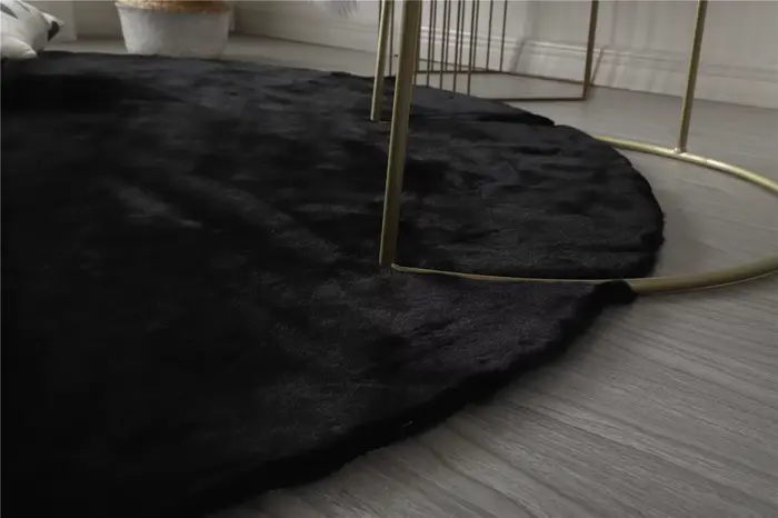 Tapis en Fausse Fourrure de Lapin Super Doux