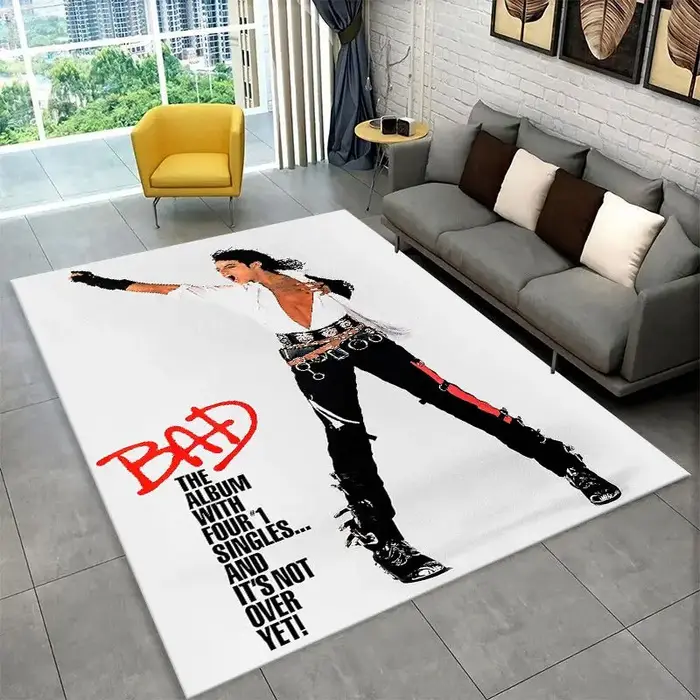 Tapis de sol King of Pop Star MJ Michael Jackson pour chambre à coucher