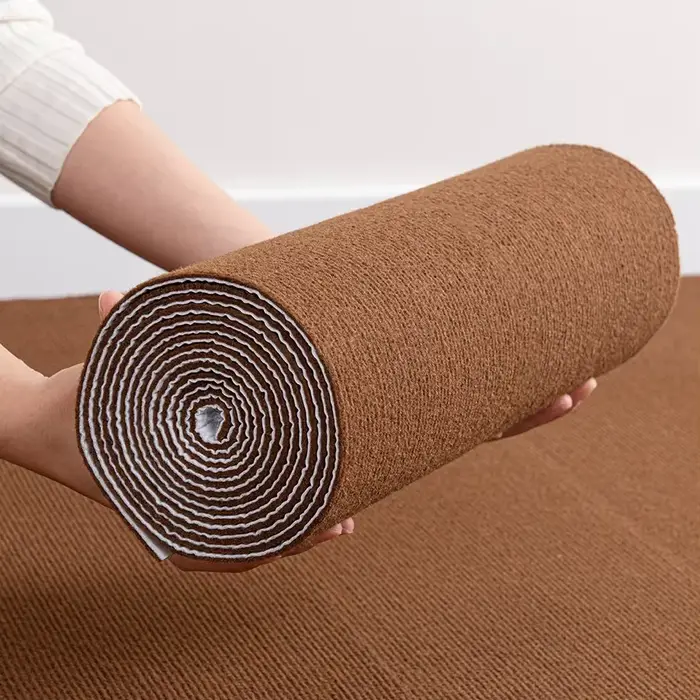 Tapis de porte de cuisine rayé de couleur unie
