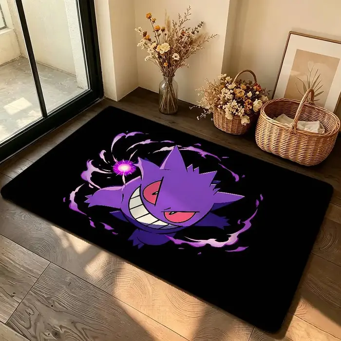 Tapis de salle de bain antidérapant, motif Anime G-Gengar, tapis de porte, tapis de décoration pour
