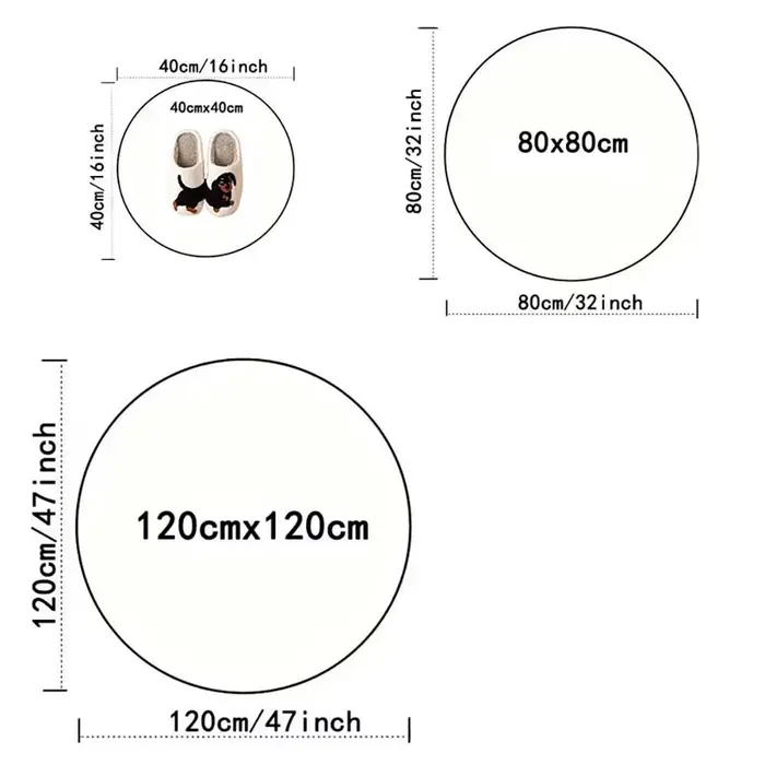 Tapis rond beige clair à motif floral Pastel Branch
